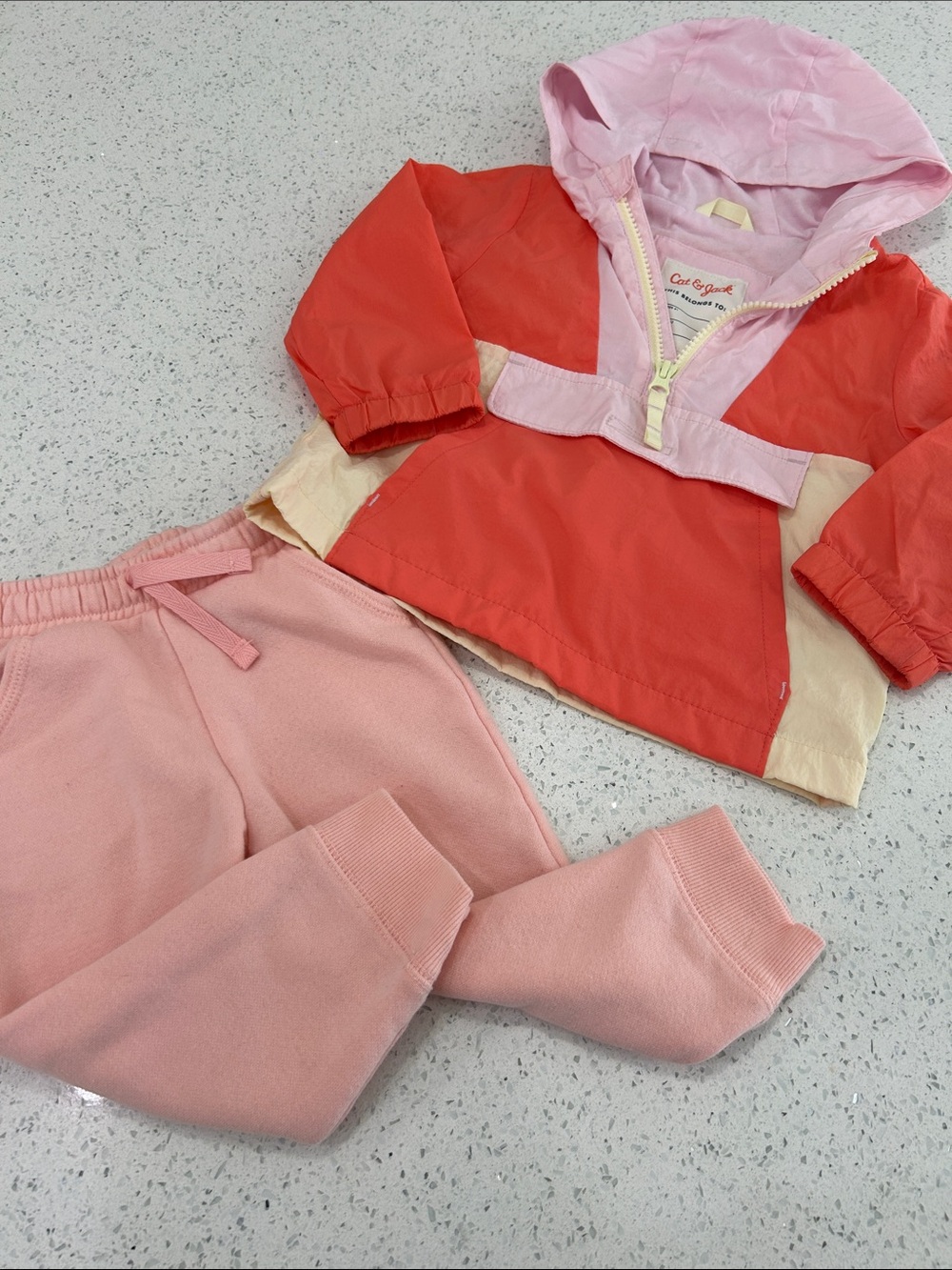 Cat & Jack Windbreaker with Pink Joggers Set